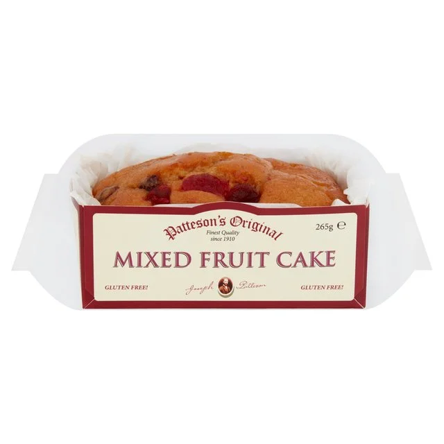 Patteson's Gluten Free Mixed Fruit Loaf Cake   285g