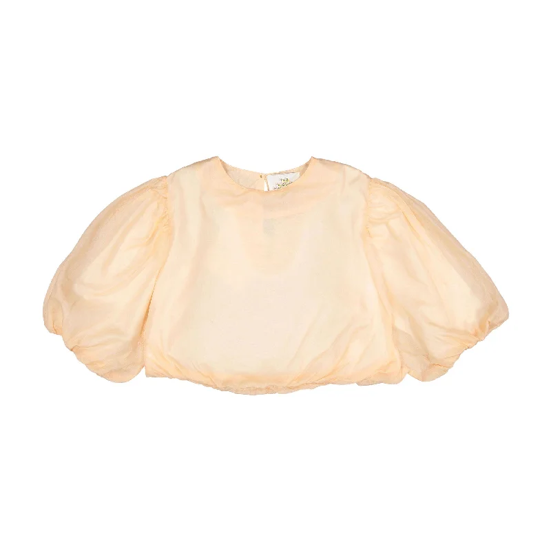 The Middle Daughter  Peach Voile Pop Top