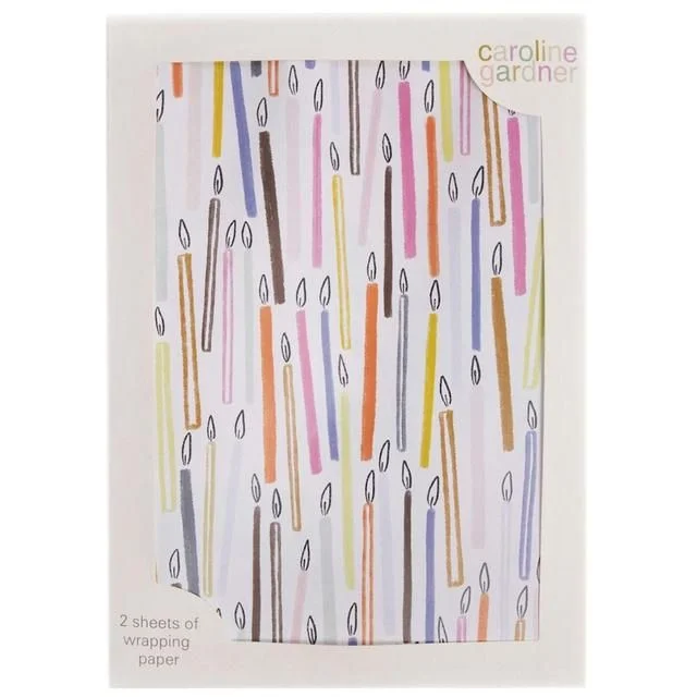 Caroline Gardner Candles Gift Wrap Sheets   2 per pack