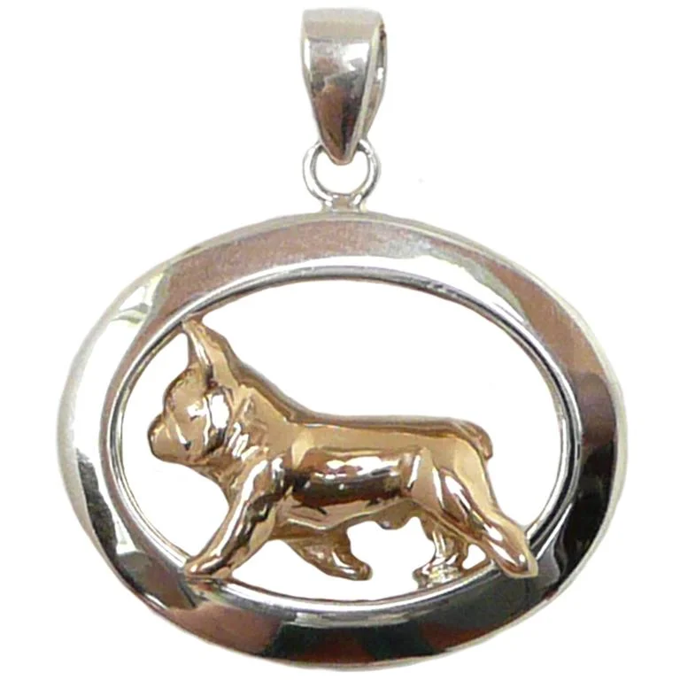 French Bulldog Sterling & 14k Gold Jewelry