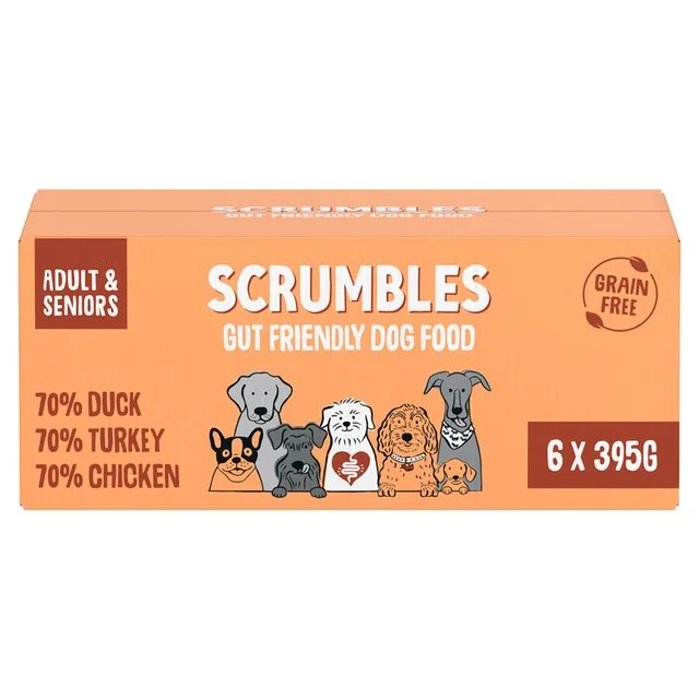 -Grain-free dog food recommendationScrumbles Wet Dog Food Meat Multipack   6 x 395g