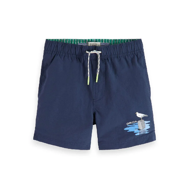 Scotch Shrunk  Night Seagull Print Swim Shorts