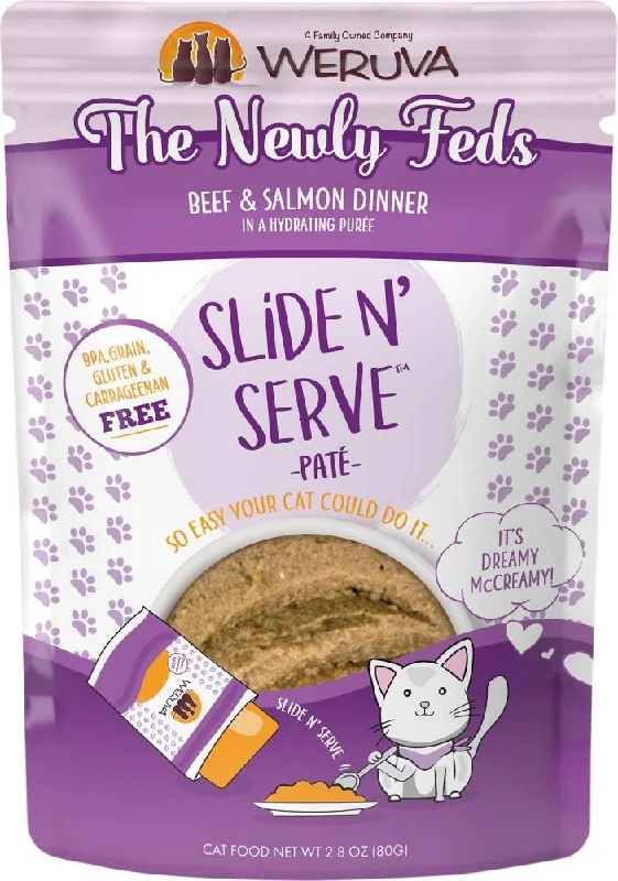    - Wholesale cat food prices  Weruva Slide N' Serve Grain Free The Newly Feds Beef & Salmon Dinner Wet Cat Food Pouch (2.8-oz, single pouch)