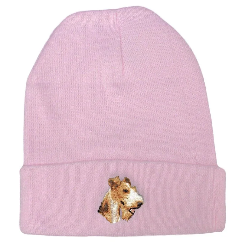 Wire Fox Terrier Embroidered Beanies