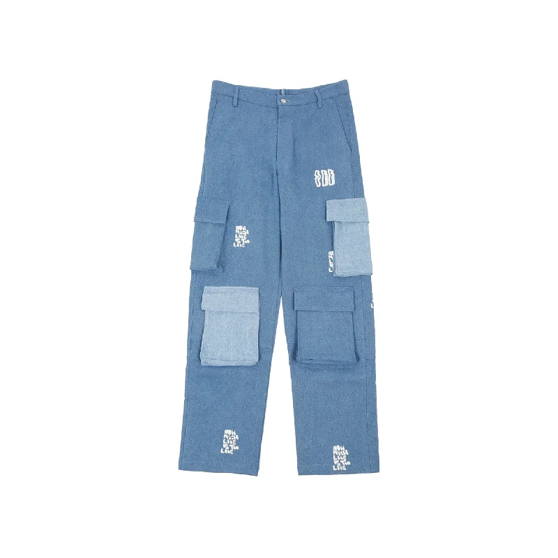 Dual Tone Denim Cargos