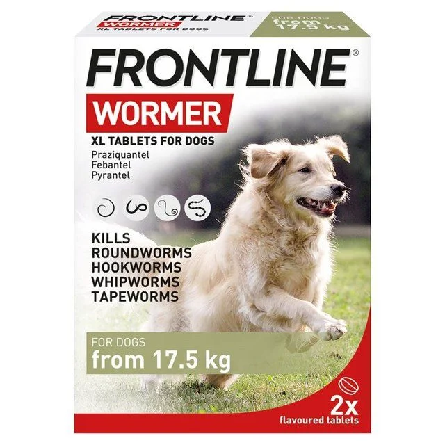 FRONTLINE Wormer Tablets X Large Dog from 17.5kg   2 per pack