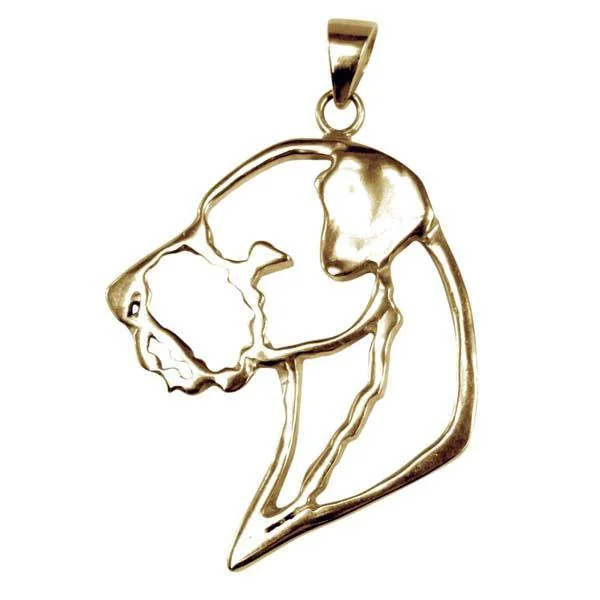 Border Terrier 14K Gold Cut Out Pendant