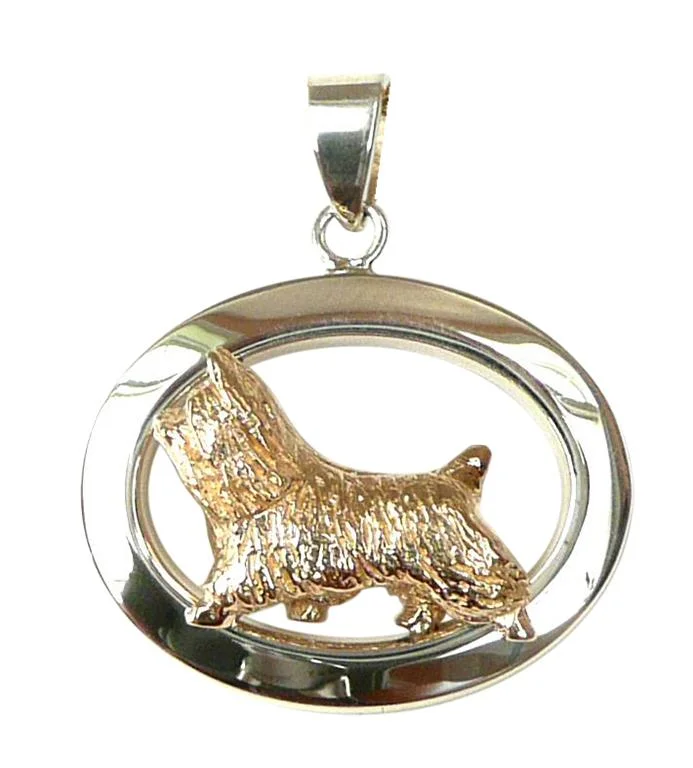 Silky Terrier Sterling & 14k Gold Jewelry