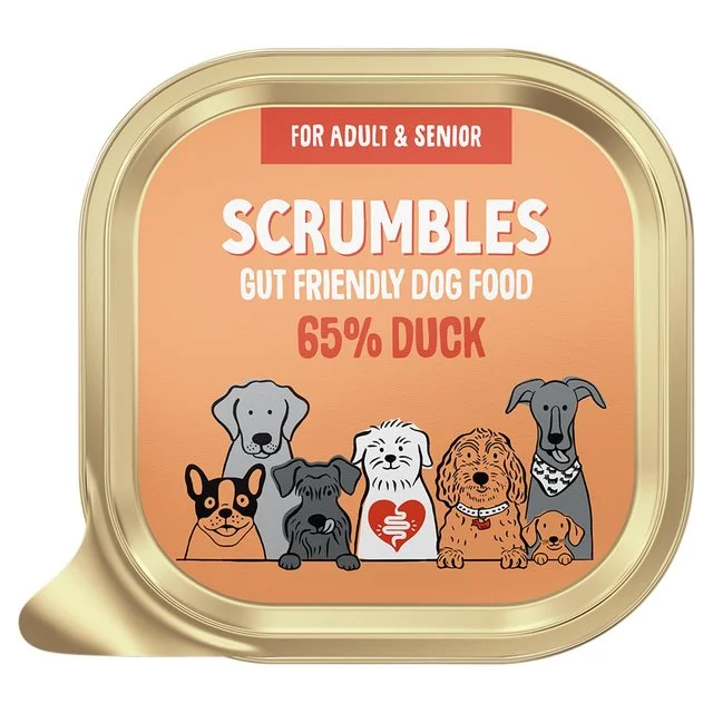 - Gastrointestinal conditioning dog foodScrumbles Grain Free Wet Dog Food Duck   150g