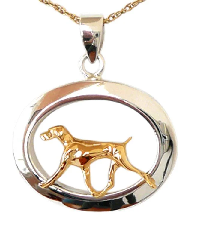 Weimaraner Sterling & 14k Gold Jewelry