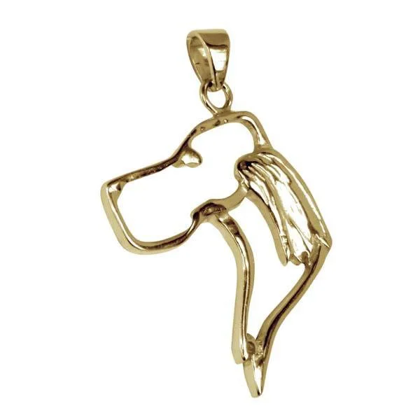 English Setter 14K Gold Cut Out Pendant