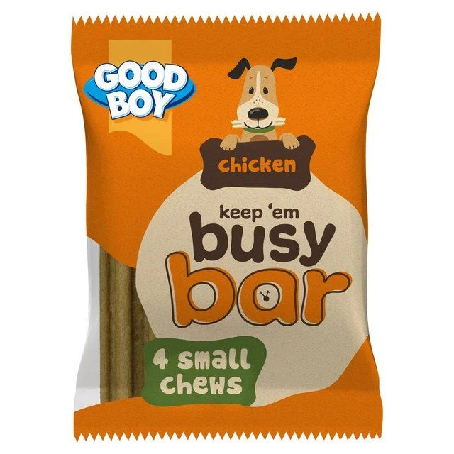  -Cost-effective dog foodGood Boy Busy Bar Small Chews Dog Treats Chicken   108g