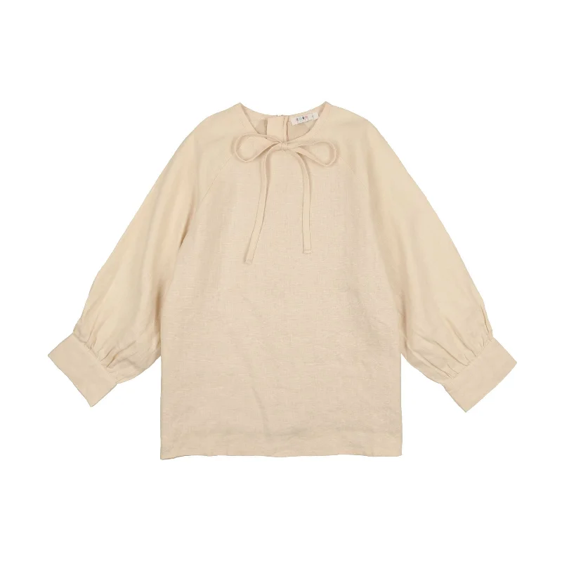 Coco Blanc Cream Linen Blouse