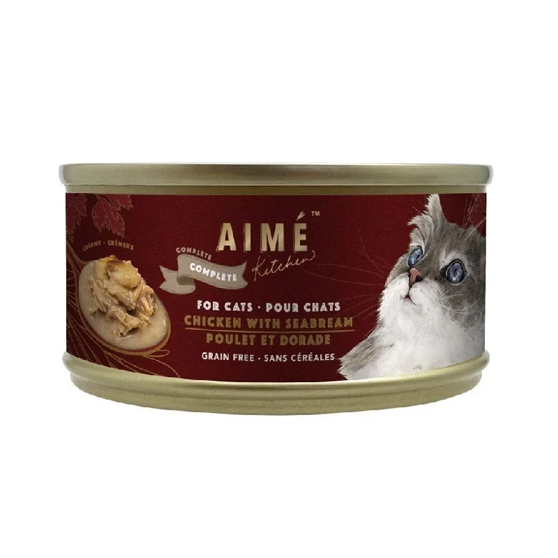 Cat Food24 罐優惠套裝 - Aime Kitchen - Chicken with seabream 汁煮滑雞配鯛魚肉塊貓罐頭 75g (TBA75)