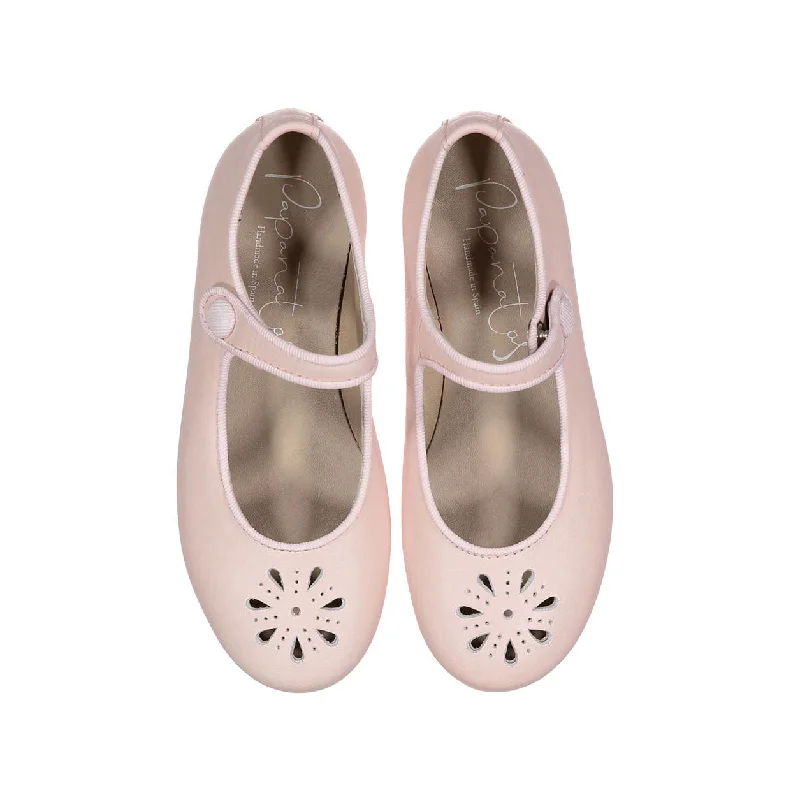 Papanatas Light Pink Flower Detailed Mary Janes