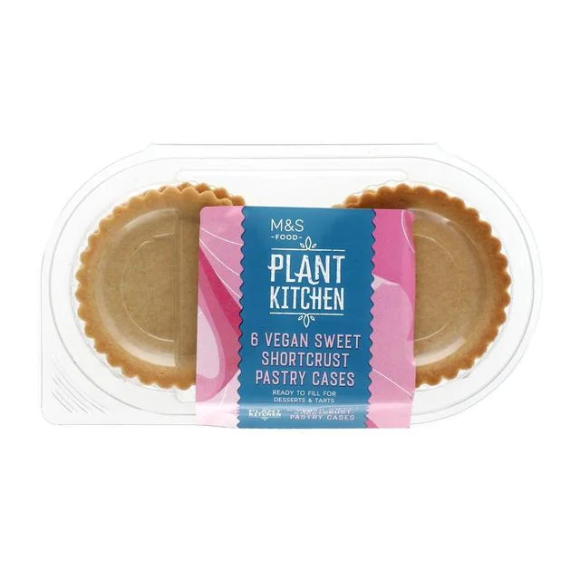 M&S Plant Kitchen 6 Sweet Shortcrust Pastry Cases   144g