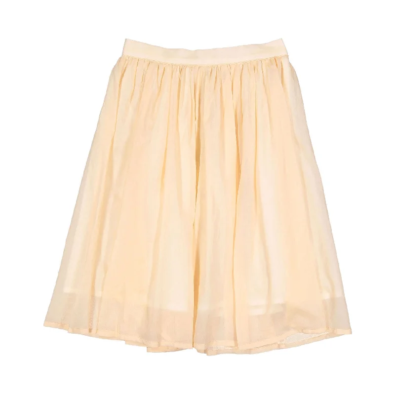 The Middle Daughter  Peach Voile In Full Swing Skirt