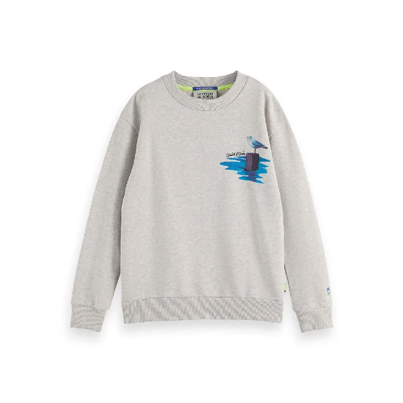 Scotch Shrunk  Ecru Melange Relaxed Sweatshirt