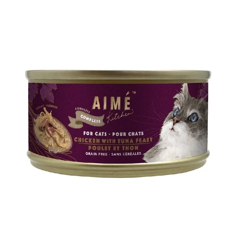    - Hypoallergenic cat food  24 罐優惠套裝 - Aime Kitchen - Chicken Tuna Feast 滑雞蒸吞拿魚塊貓罐頭 75g (TCA75)