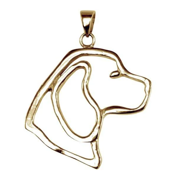 Beagle 14K Gold Cut Out Pendant