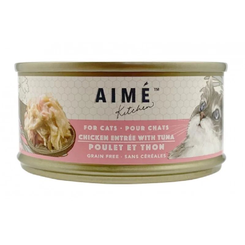    - Cat food for coat health  24 罐優惠套裝 - Aime Kitchen Chicken with Tuna 無穀物雞肉吞拿魚貓罐頭85g (TC85)