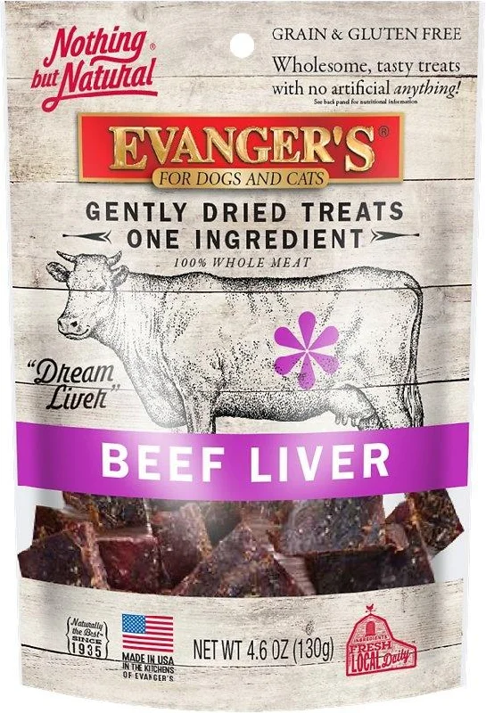    - Chicken flavor cat food  Evanger's Raw Freeze Dried Grain Free Beef Liver Dog and Cat Treats