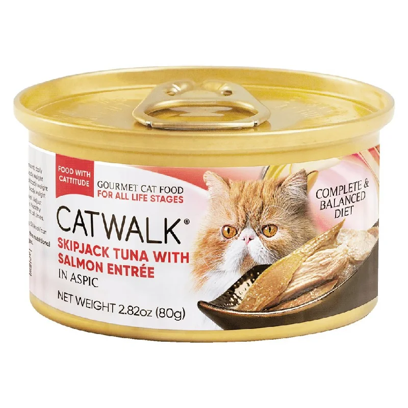    - Cat food for spayed/neutered cats  24 罐優惠套裝 - Catwalk 鰹吞拿魚 + 三文魚貓主食罐 80g (CW-GRC) (不設混款)