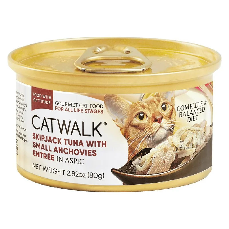    - Cat food for multi-cat households  24 罐優惠套裝 - Catwalk 鰹吞拿魚+ 小鯷魚貓主食罐 80g (CW-SLC) (不設混款)