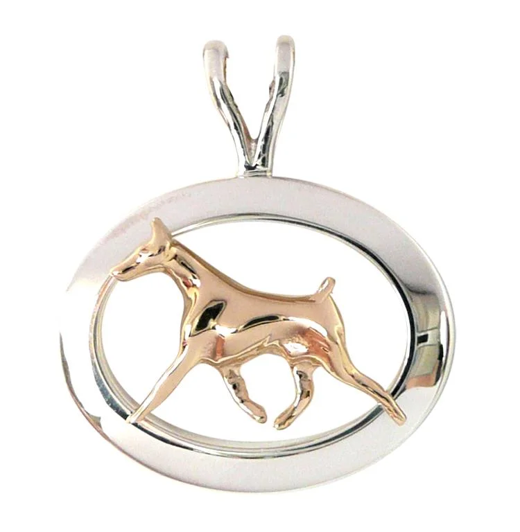 Doberman Pinscher Sterling & 14k Gold Jewelry