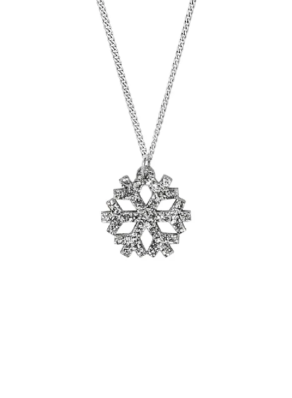 Pet conditioner: used to care for pet hair,Snowflake Pendant - Glitter Silver