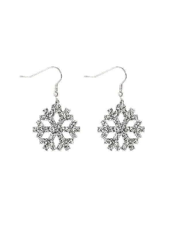 making it smoother and more shiny.Snowflake Earrings - Glitter Silver