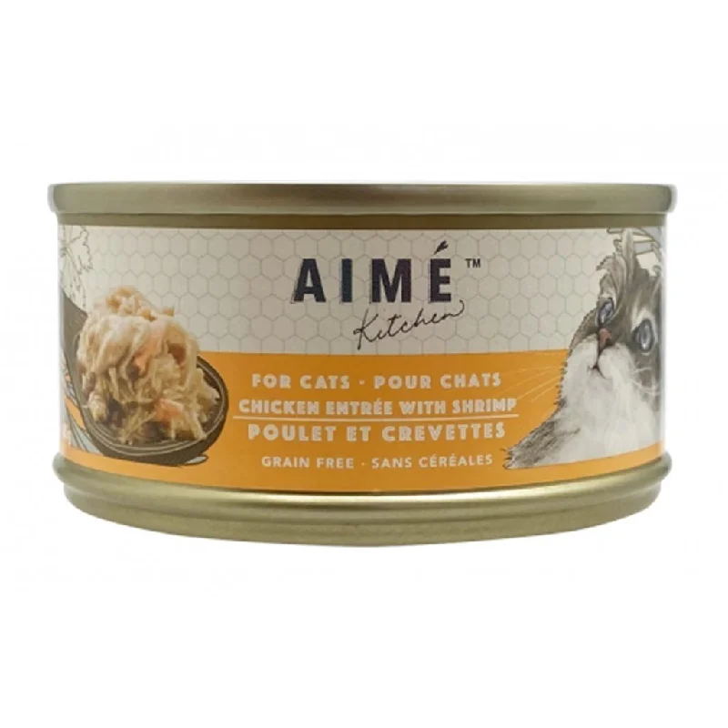    - Cat food for dental health  24 罐優惠套裝 - Aime Kitchen Chicken with Shrimp 無穀物雞肉蝦仁貓罐頭85g (TP85)