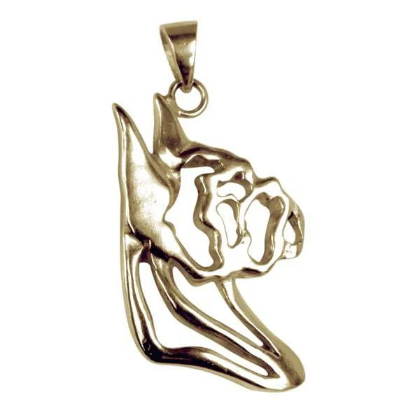 Boxer 14K Gold Cut Out Pendant