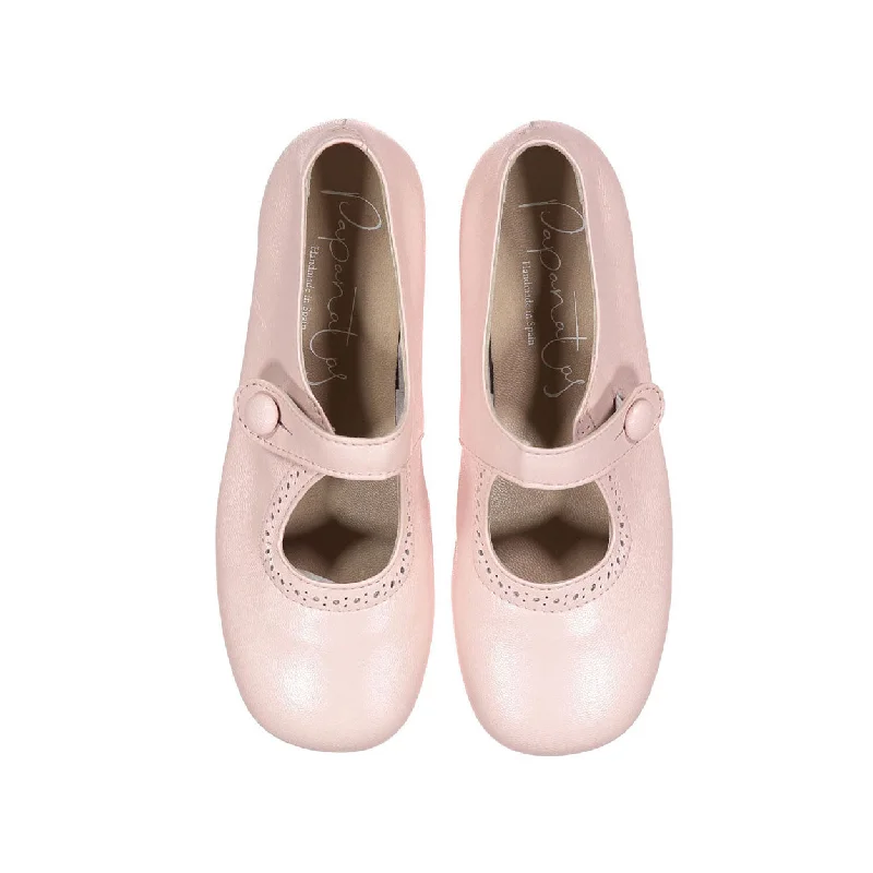 Papanatas Light Pink Old School Mary Janes