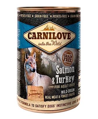 - The effect of dog food on hairCarnilove Tin Salmon & Turkey, 400g