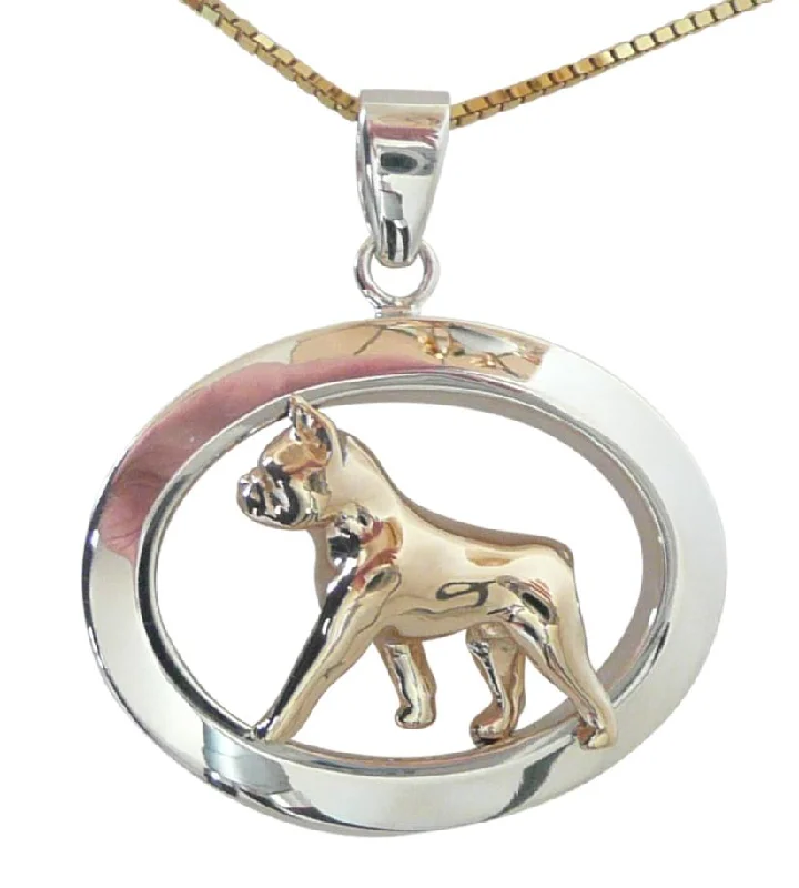 Boston Terrier Sterling & 14k Gold Jewelry