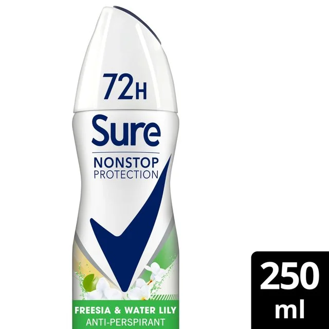 Sure Women 72hr Nonstop Protection Freesia & Waterlily Antiperspirant Deo   250ml