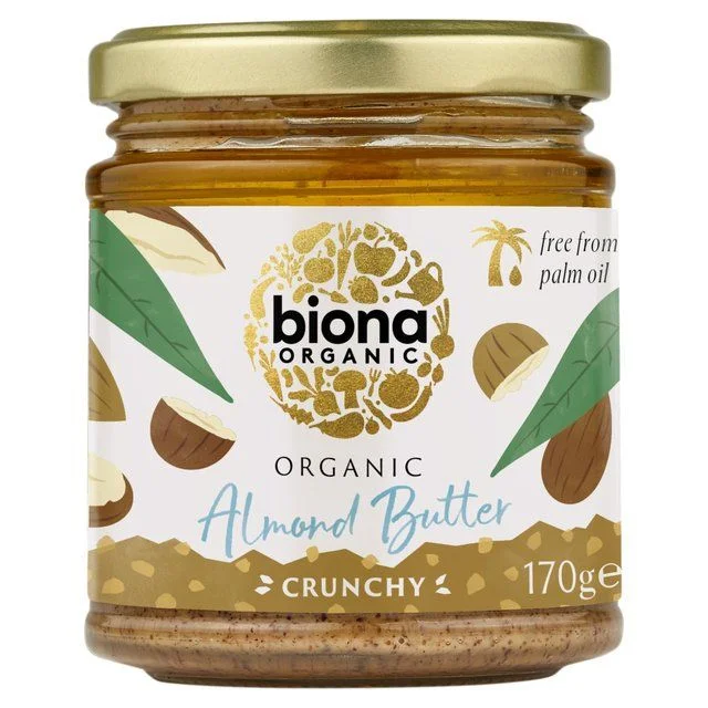 Biona Organic Almond Butter - Crunchy   170g