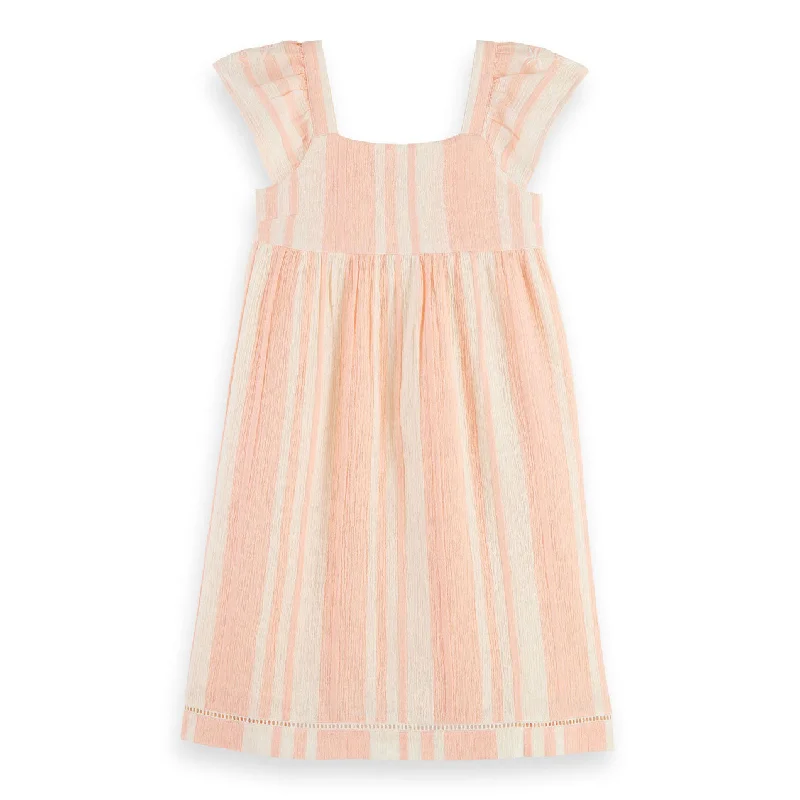 Scotch Shrunk  Beach Stripe Capped Sleeve Dress