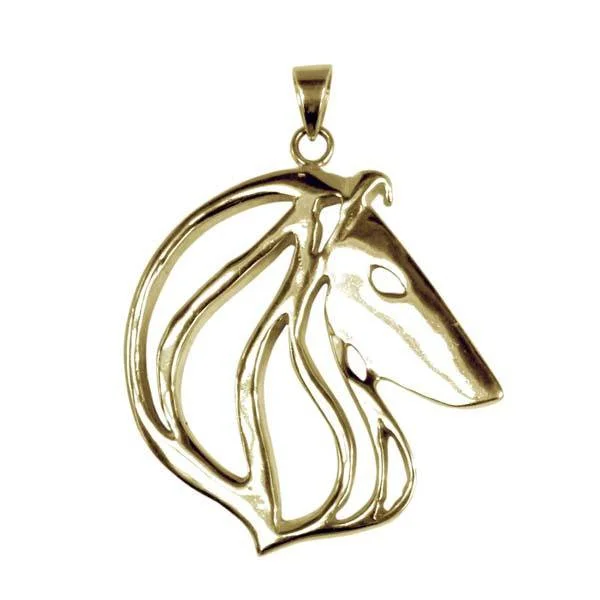 Collie 14K Gold Cut Out Pendant