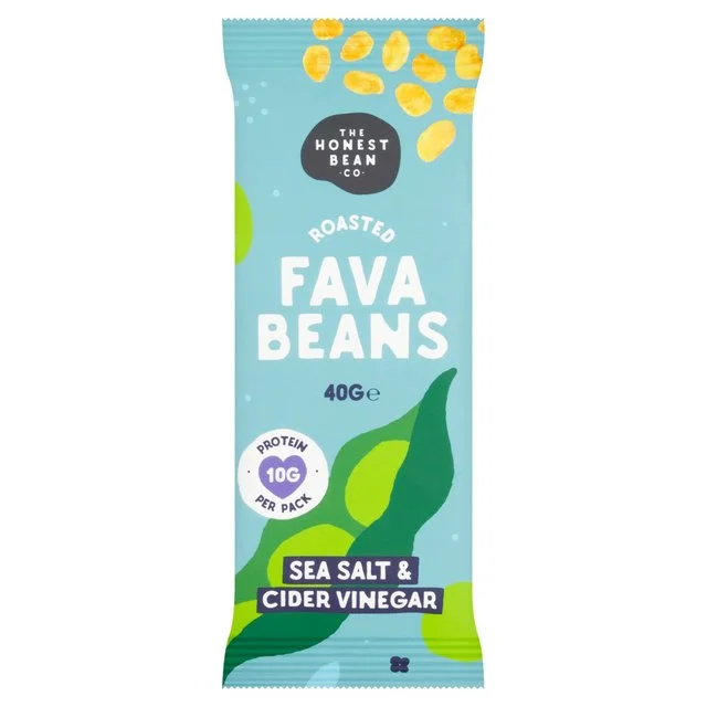 Honest Bean Co Roasted Fava Bean Sea Salt & Cider Vinegar   40g