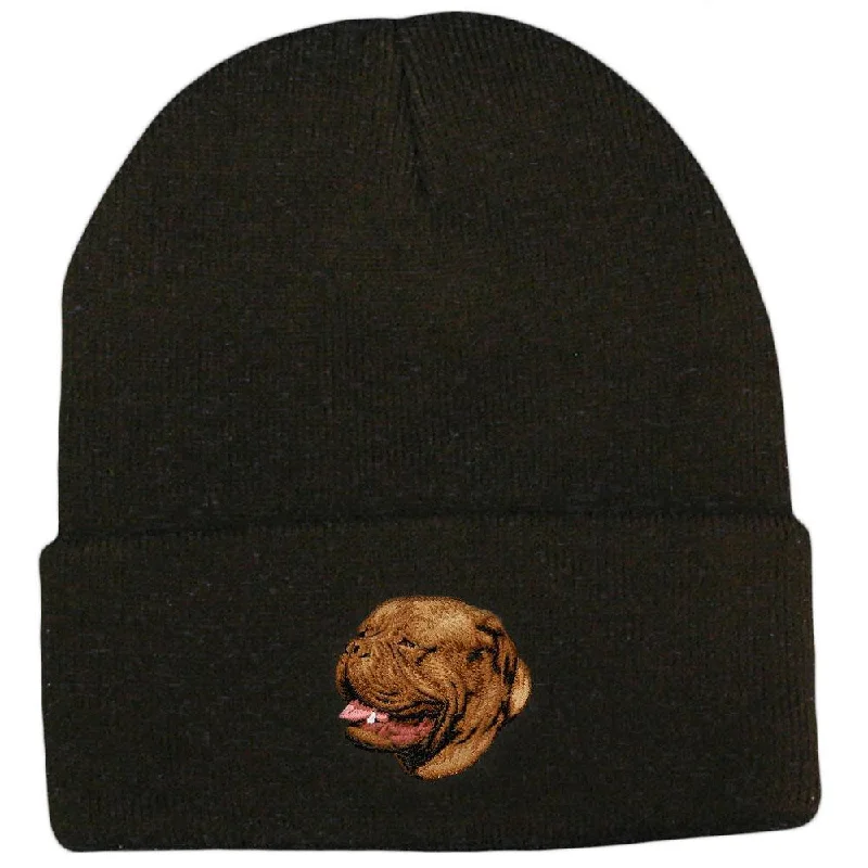 Dogue de Bordeaux Embroidered Beanies