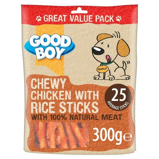 - Food for picky dogsGood Boy Dog Treats Chicken & Rice Sticks   300g