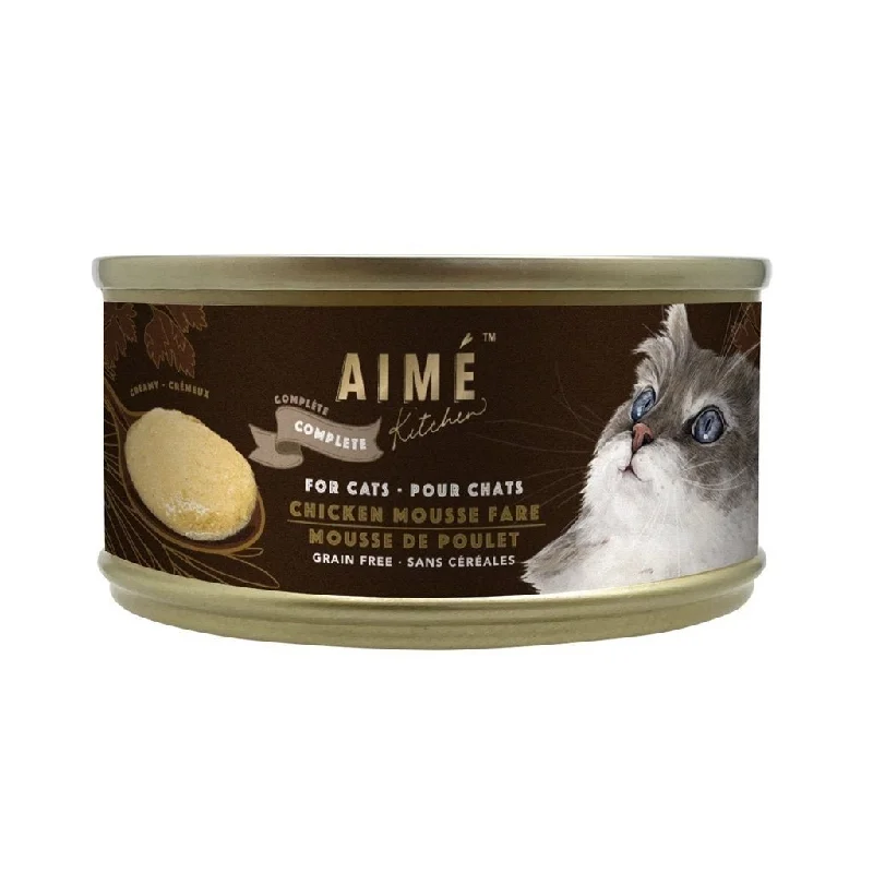    - Hairball control cat food  24 罐優惠套裝 - Aime Kitchen - Chicken Mousse Fare 幼滑雞肉慕絲貓罐頭 75g (TUA75)