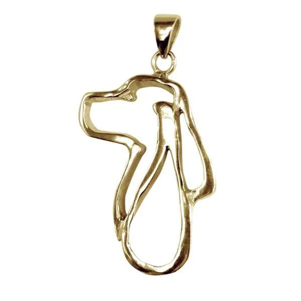 English Cocker Spaniel 14K Gold Cut Out Pendant