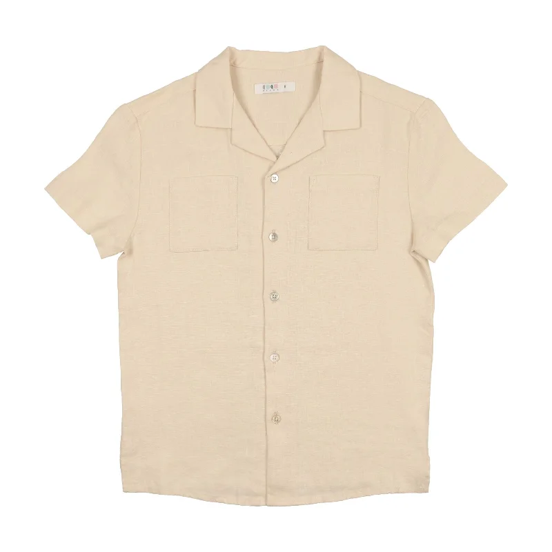 Coco Blanc Cream Button Down Linen Shirt