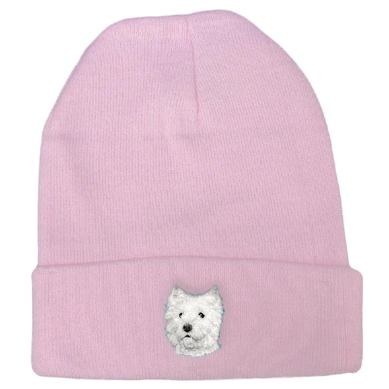 West Highland White Terrier Embroidered Beanies