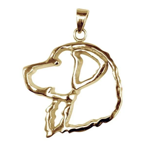 Bernese Mountain Dog 14K Gold Cut Out Pendant