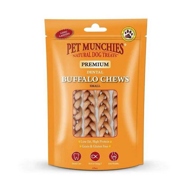 Dog FoodPet Munchies Small Buffalo Dental Chew Dog Treats   55g