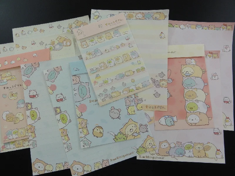 San-X Sumikko Gurashi Dressed as Cats Letter Sets - A